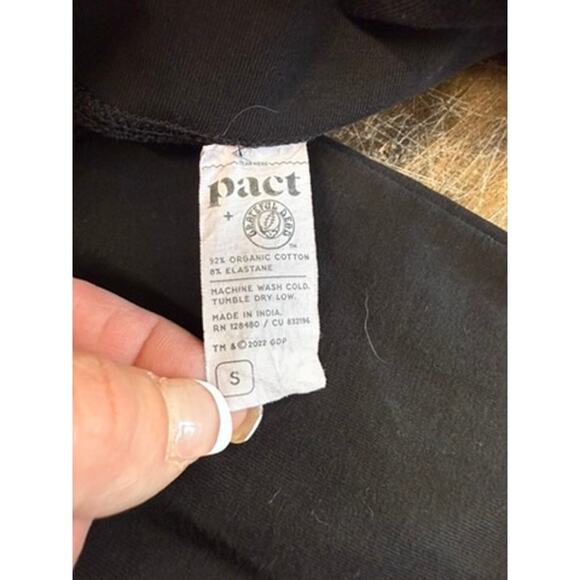 "PACT" Graphic Black Leggings SZ S Lightning Bolt Skull Workout Grateful Dead - Picture 5 of 8
